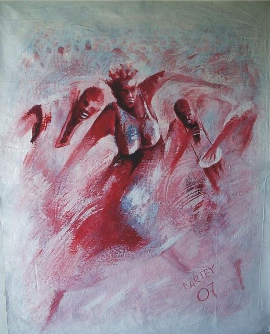 Painting titled "THE DANCE" by D4rtey, Original Artwork