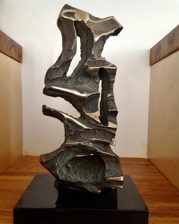 Sculpture titled "Calligraphie" by Daby, Original Artwork, Bronze