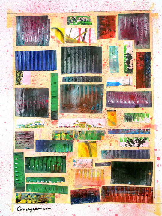 Collages titled "161" by Conceycam, Original Artwork, Acrylic