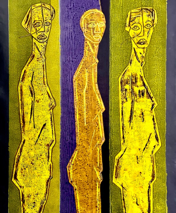 Painting titled "Trégracile" by Conceycam, Original Artwork, Acrylic Mounted on Wood Stretcher frame