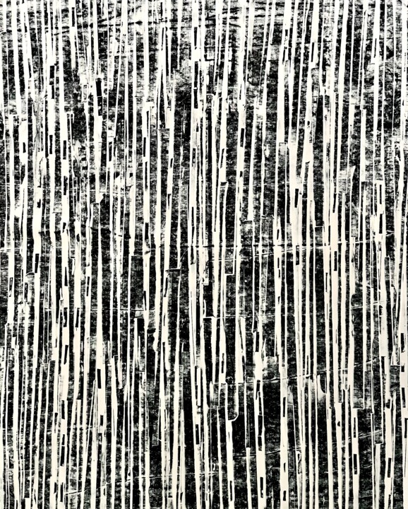 Peinture intitulée "Untitled black lign…" par Conceycam, Œuvre d'art originale, Acrylique Monté sur Châssis en bois