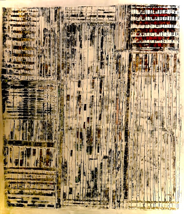 Peinture intitulée "Untitled 4 color" par Conceycam, Œuvre d'art originale, Acrylique Monté sur Châssis en bois
