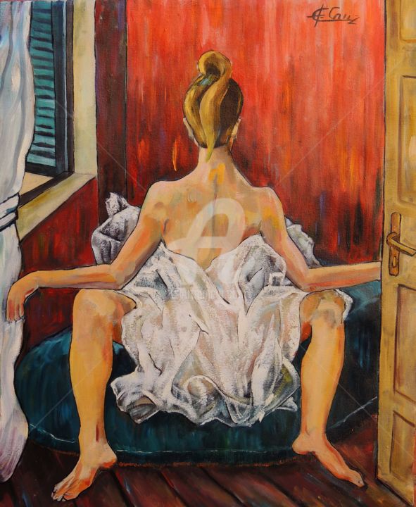 Painting titled "Feche a Porta" by José Claudinei Da Cruz, Original Artwork, Oil