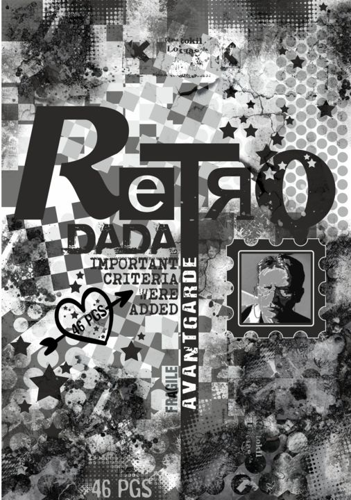 Obrazy i ryciny zatytułowany „RetroDada. Fragile…” autorstwa Viorel Florin Costea (DadaVFC), Oryginalna praca, Malarstwo cyf…