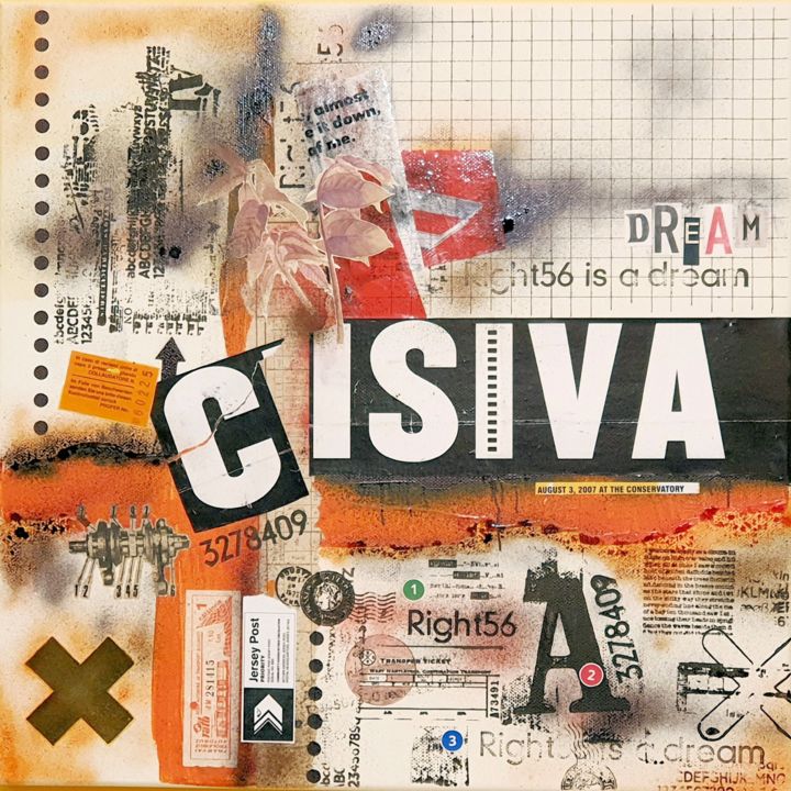 Painting titled "Right56 is a dream" by Viorel Florin Costea (DadaVFC), Original Art, Acrylic Mounted on Stretcher frame