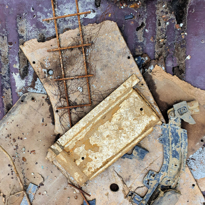 Photography titled "Junkyard Memorabili…" by Viorel Florin Costea (DadaVFC), Original Art, Digital Photography Mounted on St…