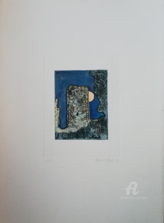 Printmaking titled "Torre del Castello…" by Dade, Original Artwork, Etching