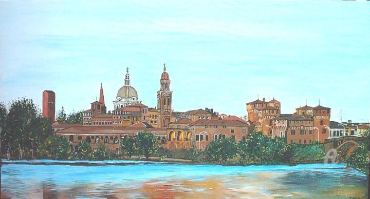 Peinture intitulée "paesaggio - Mantova" par Dade, Œuvre d'art originale, Acrylique