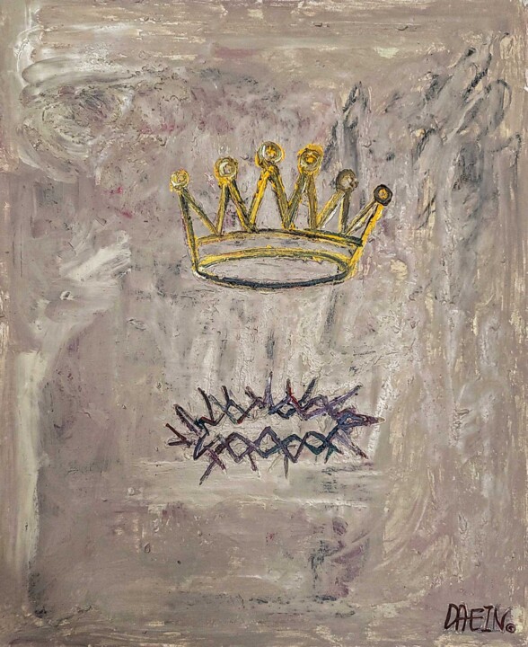 Painting titled "His Crown" by Daein Kim, Original Artwork, Acrylic
