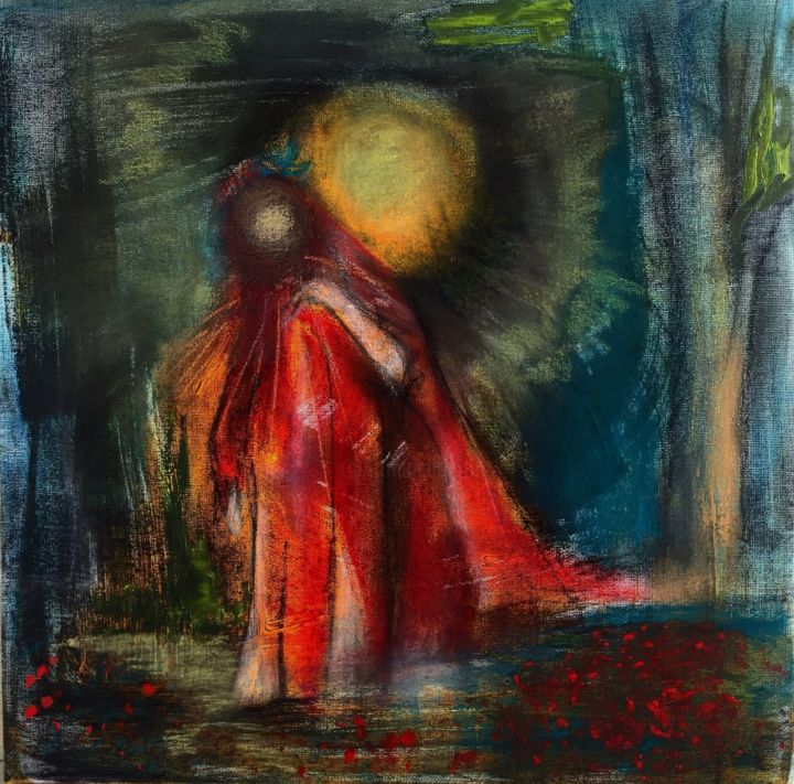 Painting titled "Illuminating" by Dafinë Vitija, Original Artwork, Pastel