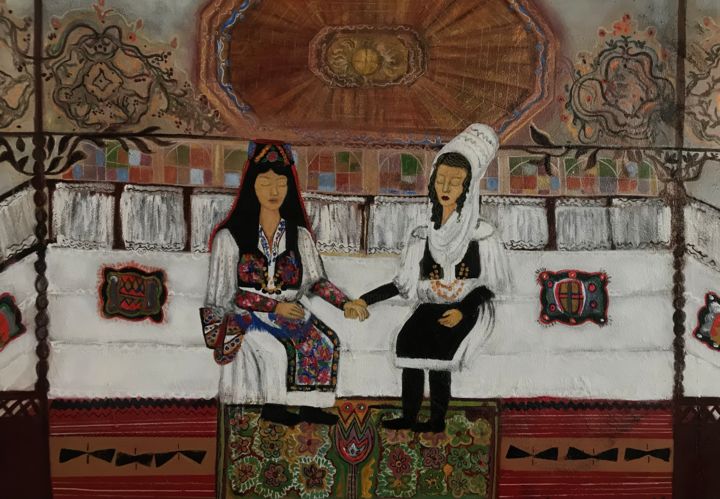 Картина под названием "Together is not lik…" - Dafinë Vitija, Подлинное произведение искусства, Акрил