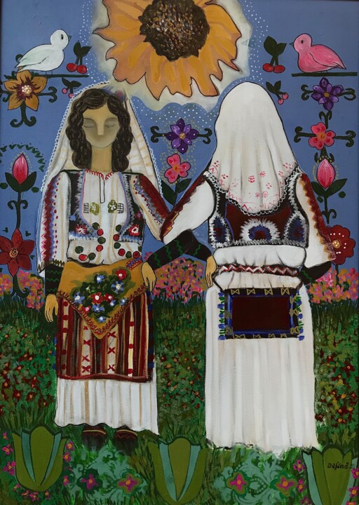 Картина под названием "Kanga e veres / sum…" - Dafinë Vitija, Подлинное произведение искусства, Акрил