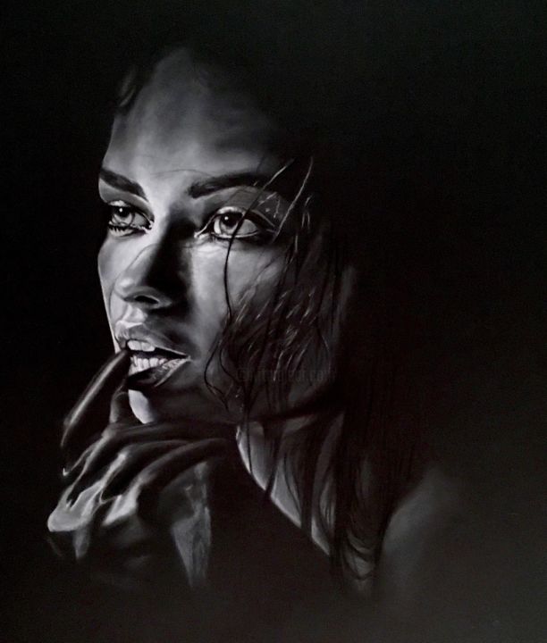Drawing titled "Adriana Lima portra…" by Dafne Di Marco, Original Artwork
