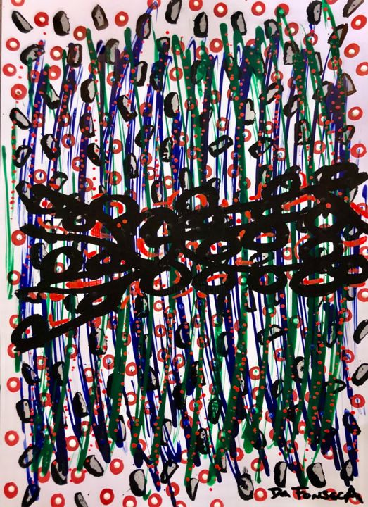 Peinture intitulée "EUPHORIE COLLECTIVE" par Laurent Da Fonseca, Œuvre d'art originale, Acrylique
