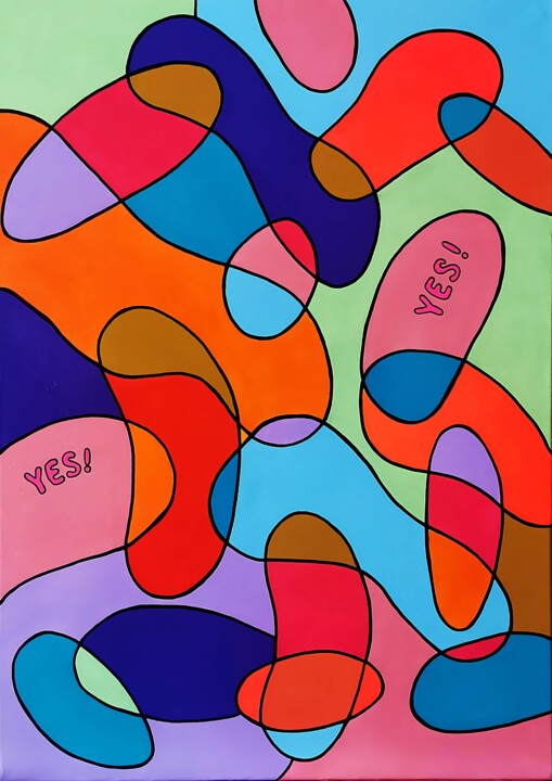 Pintura titulada "Say YES! to your de…" por Daheaven Art, Obra de arte original, Acrílico Montado en Bastidor de camilla de…