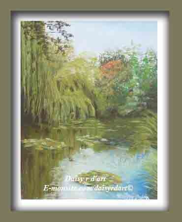 Pintura intitulada "Le jardin de Monet" por Daisy Masson, Obras de arte originais