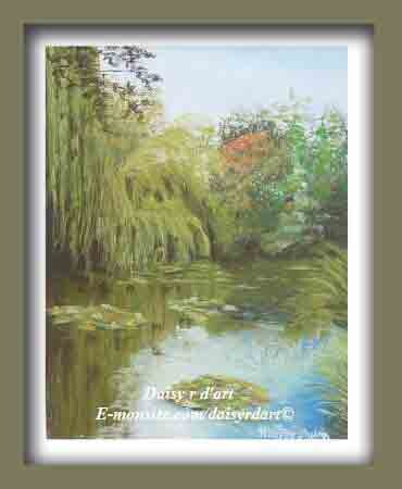 Painting titled "Le jardin de Monet" by Daisy Masson, Original Artwork