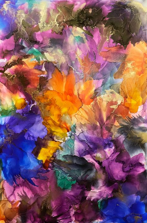 Painting titled "A Dream" by Daiva Karaliute, Original Art, Acrylic