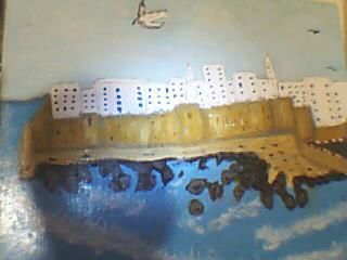 Peinture intitulée "ville de Jadida Mar…" par Youssef Yemmouni, Œuvre d'art originale