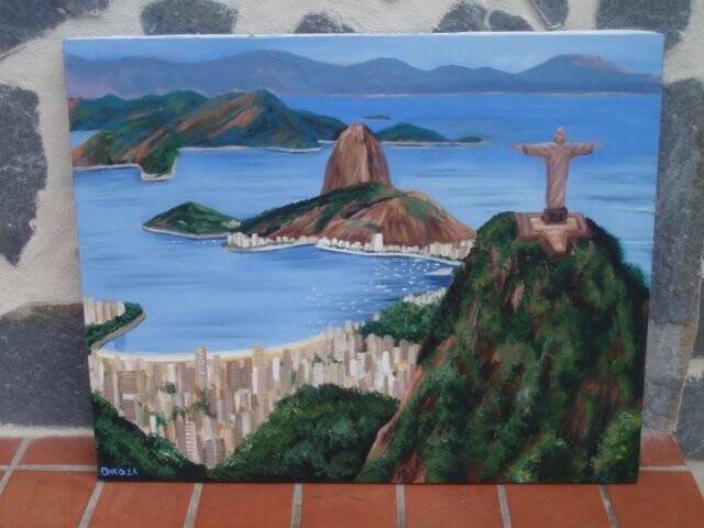 Pintura titulada "Cristo redentor ( m…" por Dakota Tarraga, Obra de arte original