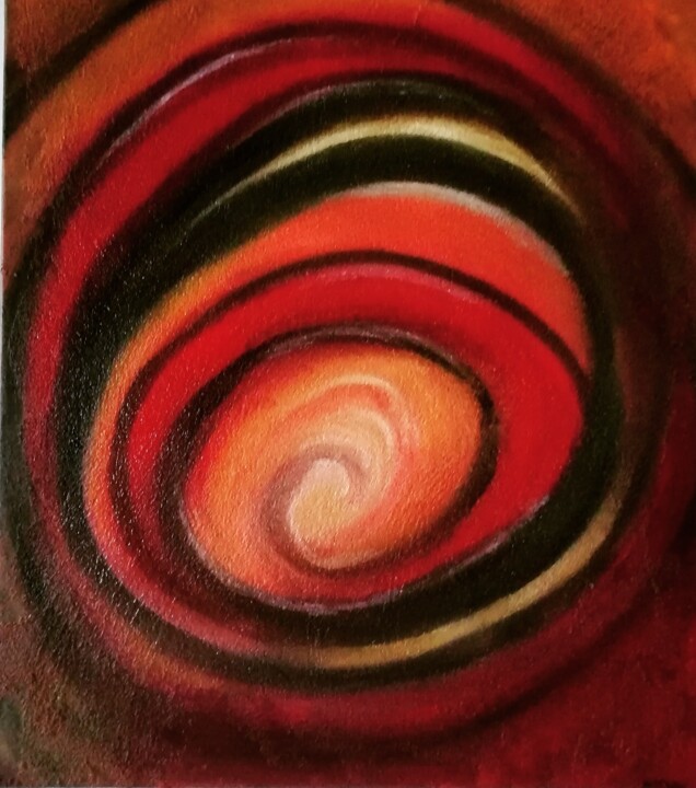 Painting titled "Chemin en spirale" by Dalia Stil, Original Artwork, Acrylic