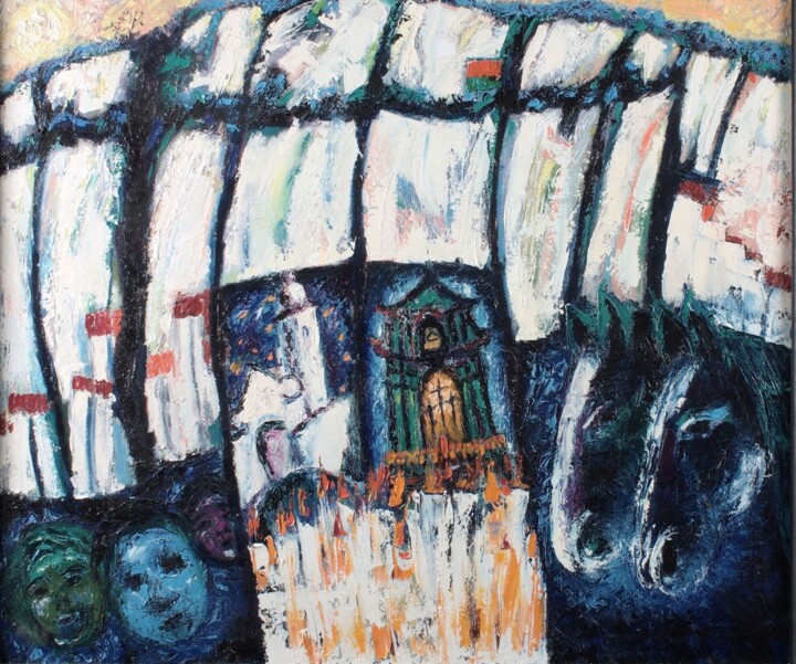 Pintura intitulada "A Christmas memory" por Dalibor Dubový, Obras de arte originais, Óleo