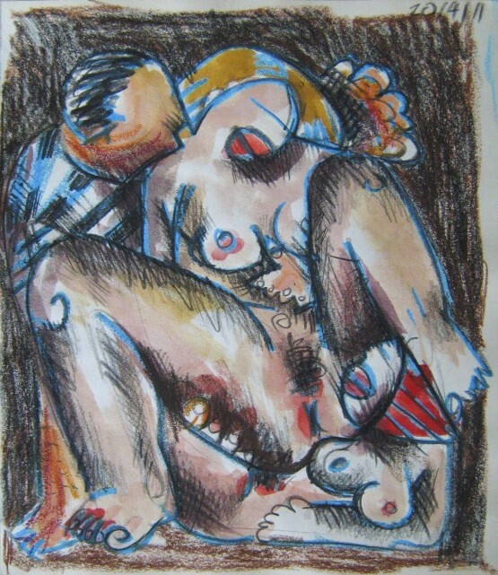 Pintura intitulada "Call of the Mermaid…" por Dalibor Pehar (Dado), Obras de arte originais, Óleo