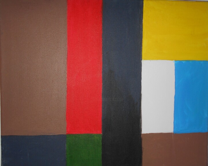 Painting titled "Geométrico colorido" by Dalila Silva, Original Artwork, Acrylic