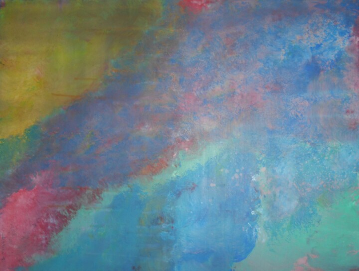 Malerei mit dem Titel "Azul" von Dalila Silva, Original-Kunstwerk, Acryl