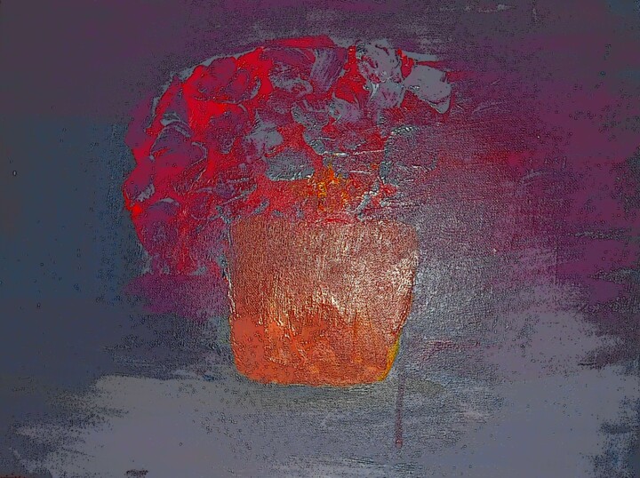 Pintura titulada "Cor ardente" por Dalila Silva, Obra de arte original, Acrílico