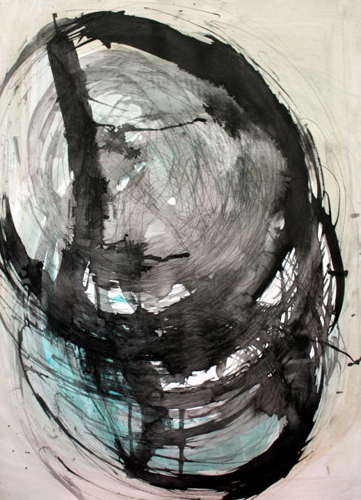 Malerei mit dem Titel "sweat-tearsIII.jpg" von Dalila Radjati, Original-Kunstwerk, Acryl