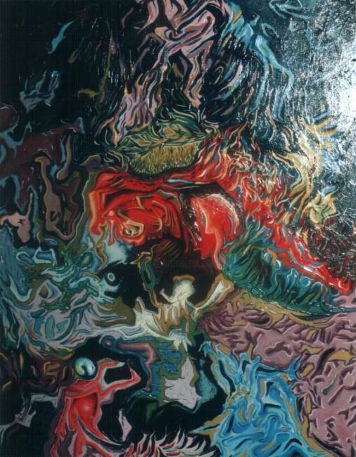Pintura titulada "IMPULSO, COLOR Y EN…" por Rolando Tamani, Obra de arte original