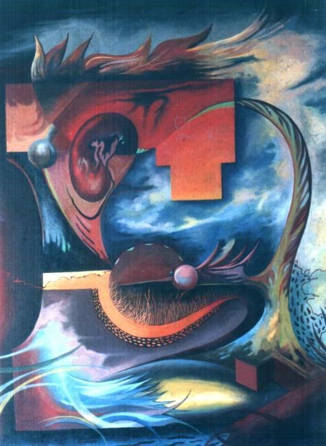Painting titled "HUANCAHUI" by Rolando Tamani, Original Artwork