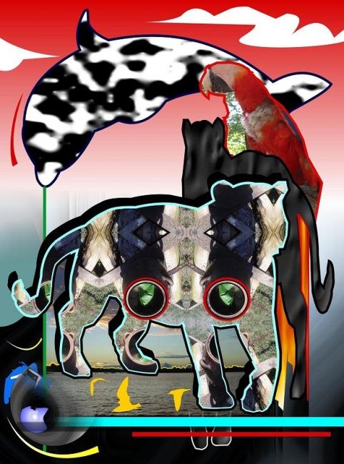 Arte digital titulada "FAUNA" por Rolando Tamani, Obra de arte original