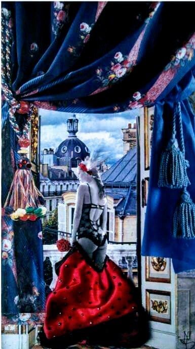 Colagens intitulada "Attico a Rue Grenet…" por Dm Collage Art, Obras de arte originais, Colagens