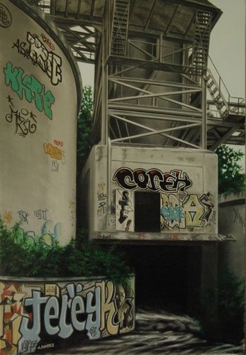 Pintura titulada "COPEK" por Alain Dambès, Obra de arte original, Oleo