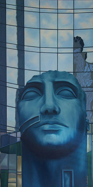 Peinture intitulée "TYNDARE" par Alain Dambès, Œuvre d'art originale, Huile