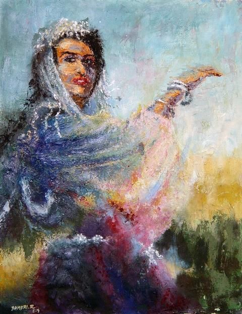 Peinture intitulée "56-44___________O__…" par Rachid Dambri, Œuvre d'art originale,