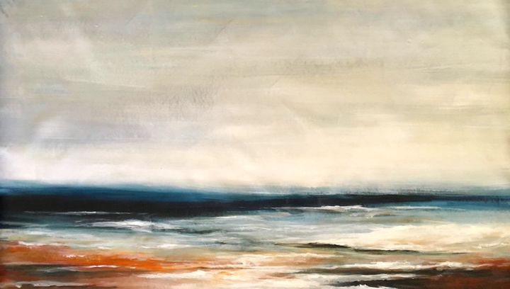 Peinture intitulée "Bel horizon" par Dam Domido, Œuvre d'art originale, Acrylique