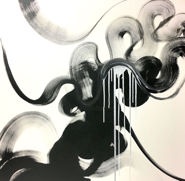 Peinture intitulée "The sound of violin" par Dam Domido, Œuvre d'art originale, Acrylique Monté sur Châssis en bois