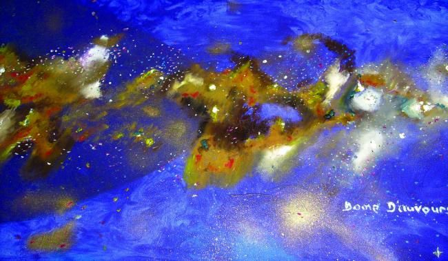 Painting titled "constellation de la…" by Dame D'Auvours, Original Artwork