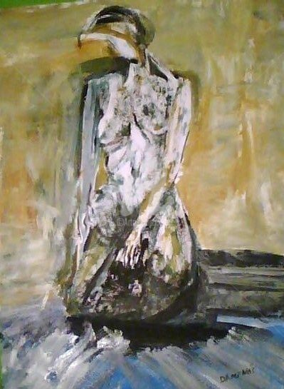 Painting titled "POSE" by Damenós, Original Artwork