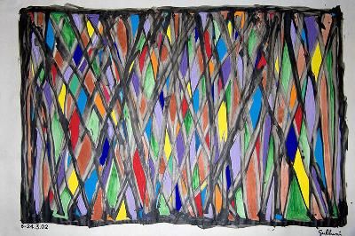 Painting titled "The grid" by Damiano Gulluni Artstudio, Original Artwork