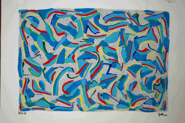 Malarstwo zatytułowany „Ciotoli di fiume” autorstwa Damiano Gulluni Artstudio, Oryginalna praca