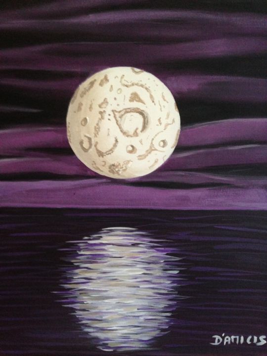 Painting titled "Luna #1" by D'Amicis, Original Artwork