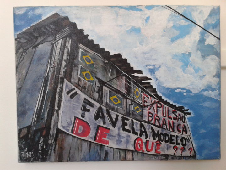 Painting titled "Favela modelo de qu…" by Dam, Original Artwork