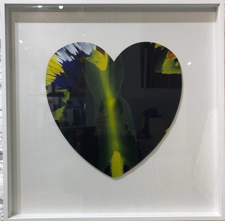 Peinture intitulée "COEUR" par Damien Hirst, Œuvre d'art originale