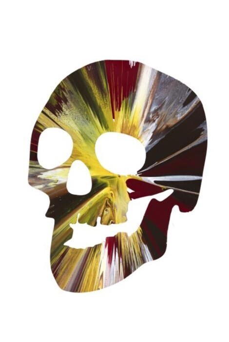 Peinture intitulée "SKULL" par Damien Hirst, Œuvre d'art originale