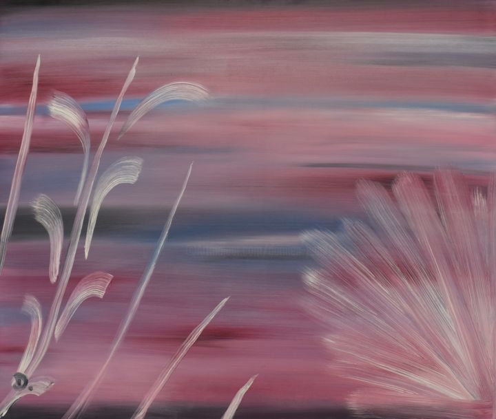 Painting titled "Sakura" by Damien Picard, Original Artwork, Oil