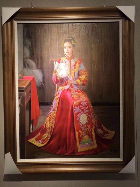 Painting titled "Chinese art(Dunhuan…" by Princessa Mingzhu, Original Artwork, Oil
